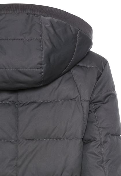 Gesteppte Jacke mit abnehmbarer Kapuze charcoal