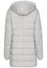 Gesteppte Jacke mit abnehmbarer Kapuze silver