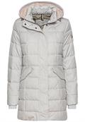 Gesteppte Jacke mit abnehmbarer Kapuze silver