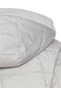 Gesteppte Jacke mit abnehmbarer Kapuze silver