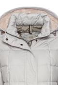 Gesteppte Jacke mit abnehmbarer Kapuze silver