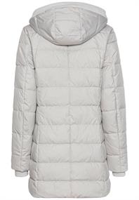 Gesteppte Jacke mit abnehmbarer Kapuze silver