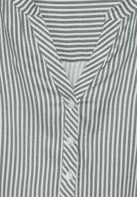 Gestreifte Basic Bluse fir green