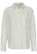 Gestreifte Bluse aus reiner Baumwolle eukalyptus stripes