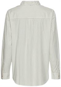 Gestreifte Bluse aus reiner Baumwolle eukalyptus stripes
