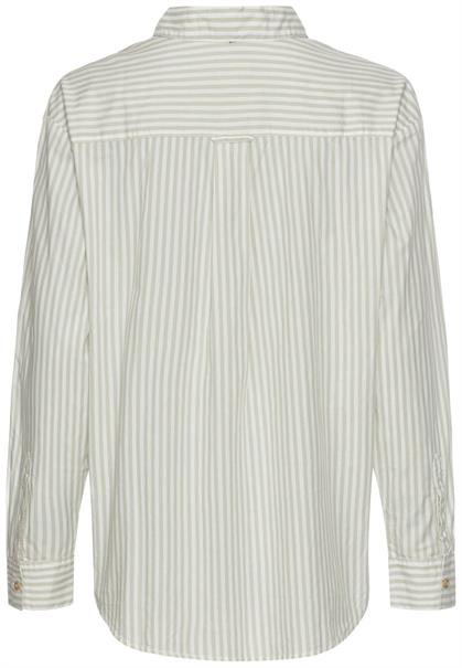 Gestreifte Bluse aus reiner Baumwolle eukalyptus stripes