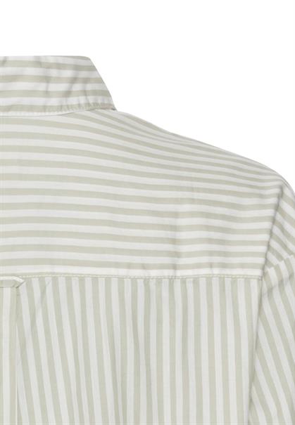 Gestreifte Bluse aus reiner Baumwolle eukalyptus stripes