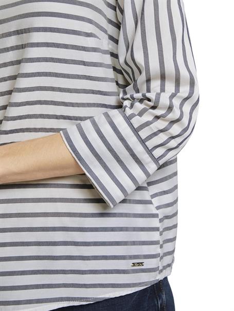 Gestreifte Bluse mit Carree Ausschnitt navy white stripe
