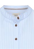 Gestreifte Bluse mit krempelbaren Ärmeln light blue