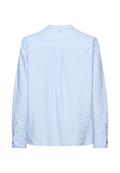 Gestreifte Bluse mit krempelbaren Ärmeln light blue