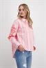Gestreifte Bluse mit Pailletten pink smoothie gemustert