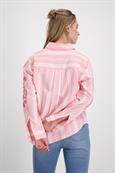 Gestreifte Bluse mit Pailletten pink smoothie gemustert