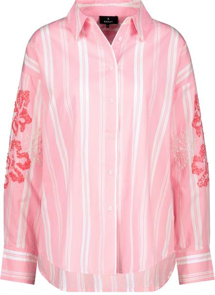 Gestreifte Bluse mit Pailletten pink smoothie gemustert