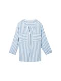 Gestreifte Bluse mit Taschen offwhite blue vertical stripe