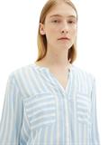 Gestreifte Bluse mit Taschen offwhite blue vertical stripe