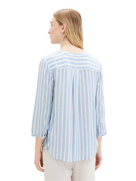 Gestreifte Bluse mit Taschen offwhite blue vertical stripe
