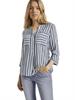 Gestreifte Bluse mit Taschen offwhite navy vertical stripe