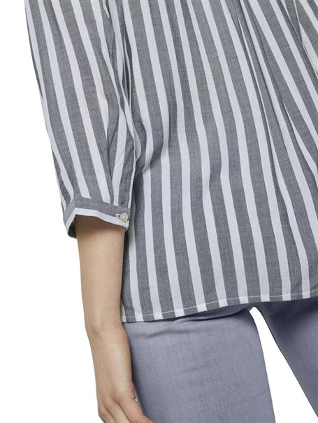 Gestreifte Bluse mit Taschen offwhite navy vertical stripe