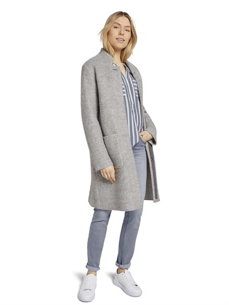 Gestreifte Bluse mit Taschen offwhite navy vertical stripe