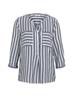 Gestreifte Bluse mit Taschen offwhite navy vertical stripe