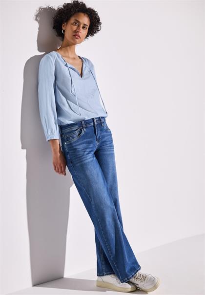 Gestreifte Bluse smoked blue
