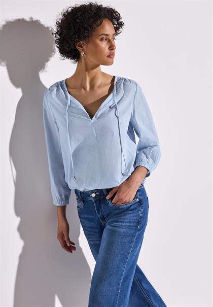 Gestreifte Bluse smoked blue