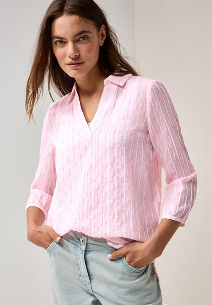 Gestreifte Bluse vanilla white