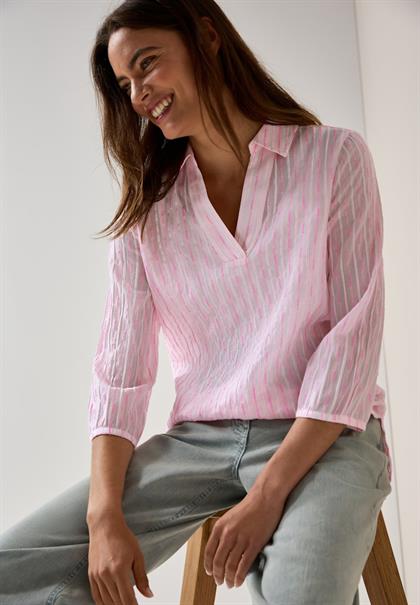 Gestreifte Bluse vanilla white