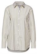 Gestreifte Hemdbluse breezy beige
