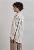 Gestreifte Hemdbluse breezy beige