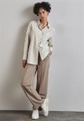 Gestreifte Hemdbluse breezy beige