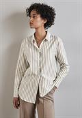 Gestreifte Hemdbluse breezy beige