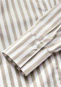 Gestreifte Hemdbluse breezy beige