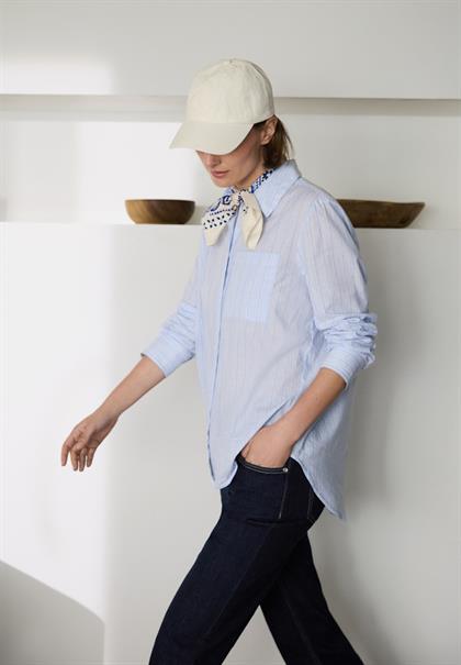 Gestreifte Hemdbluse light sky blue