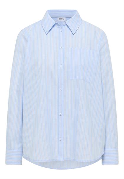Gestreifte Hemdbluse light sky blue