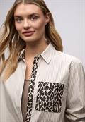 Gestreifte Hemdbluse light terra mocha
