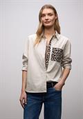 Gestreifte Hemdbluse light terra mocha