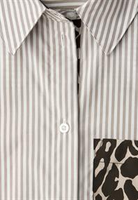 Gestreifte Hemdbluse light terra mocha