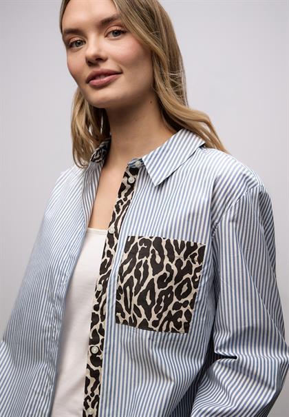 Gestreifte Hemdbluse original blue