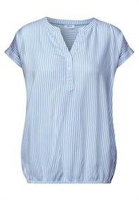 Gestreifte Kurzarmbluse blouse blue