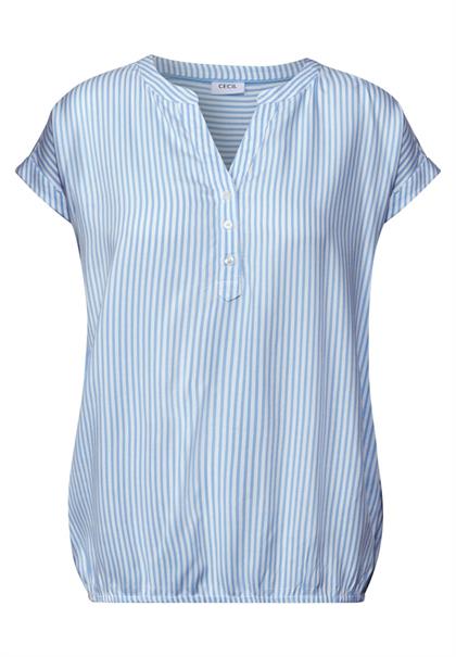 Gestreifte Kurzarmbluse blouse blue