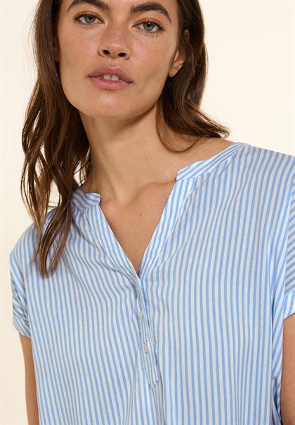 Gestreifte Kurzarmbluse blouse blue