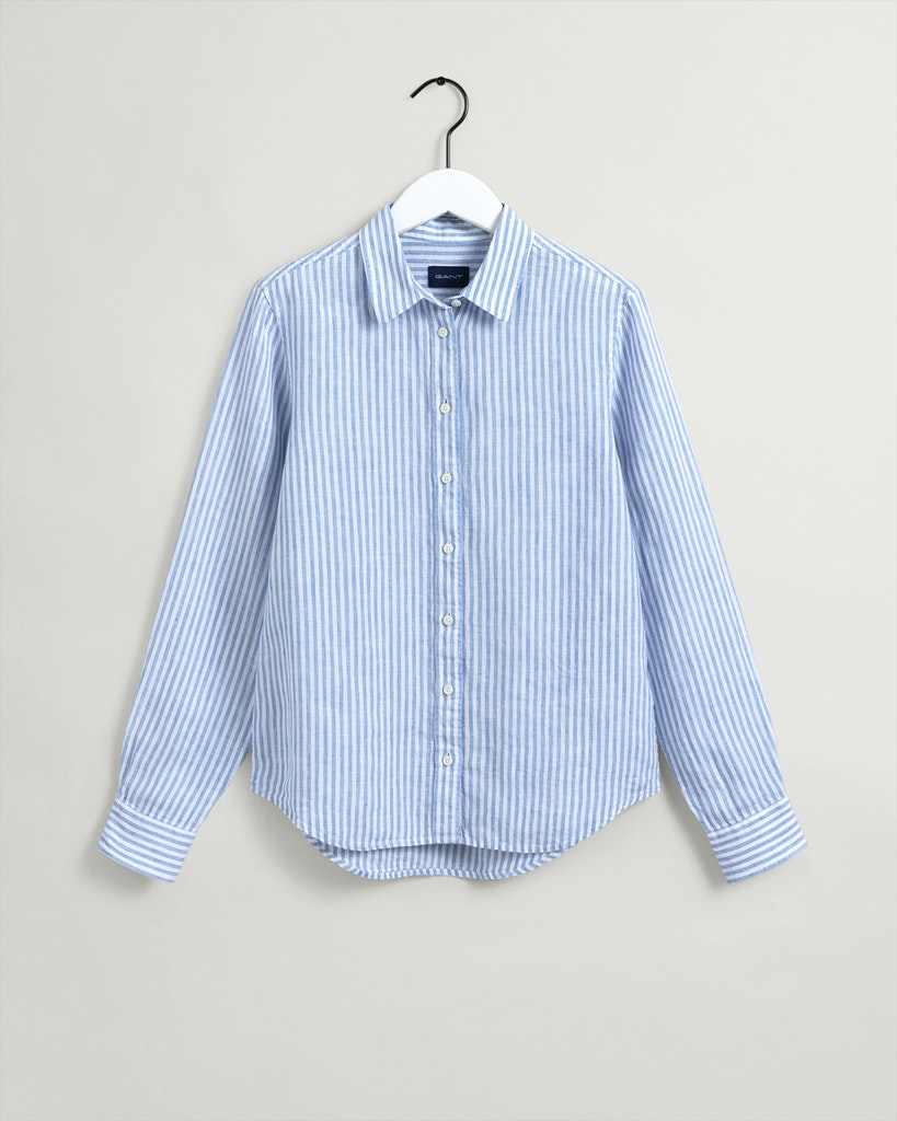 Gant Damen Bluse 4322076 Silver Lake Blue - linen shirt
