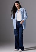 Gestreifte Longblouse columbia blue
