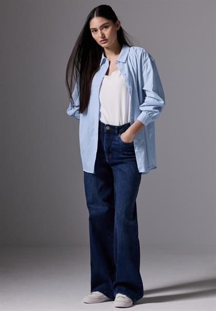 Gestreifte Longblouse columbia blue