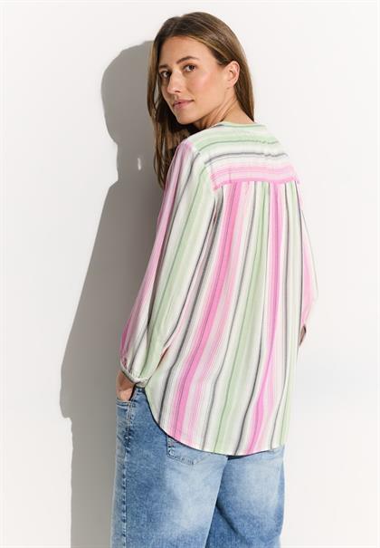 Gestreifte Multicolor Bluse vanilla white