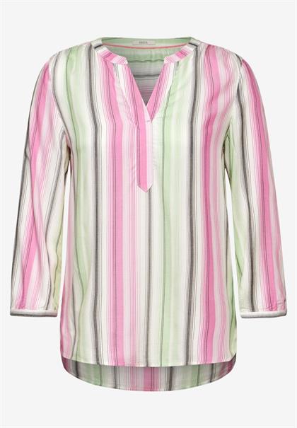 Gestreifte Multicolor Bluse vanilla white