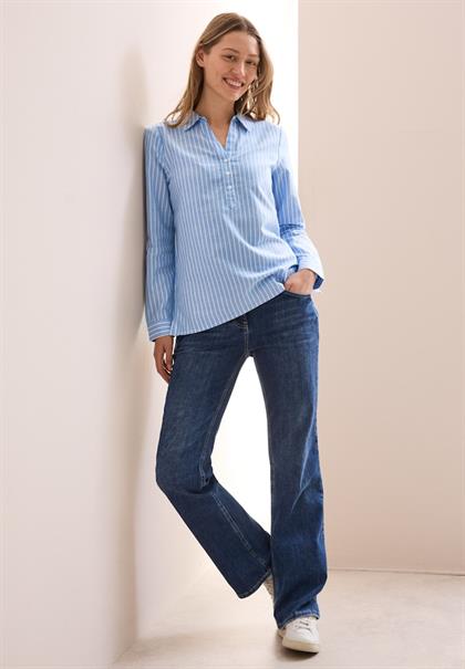 Gestreifte Oxford Bluse fresh light blue