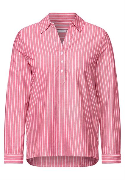 Gestreifte Oxford Bluse granita red