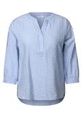 Gestreifte Seersucker Bluse blouse blue